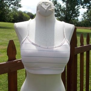 lululemon athletica light pink striped bra